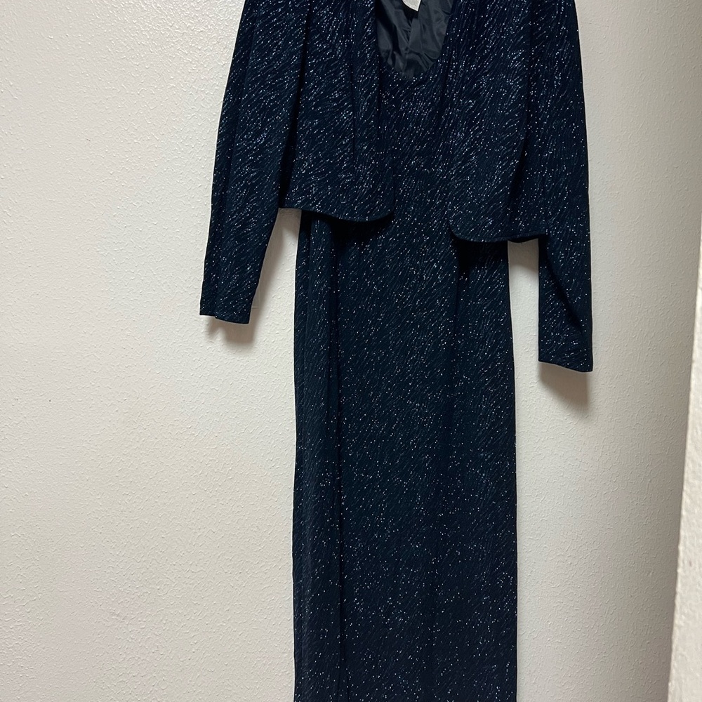 Onyx Nite Navy Blue Dress with Jacket Mother of bride